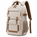 Sac à dos 48 cm en polyester beige pour voyage à compartiments multiples